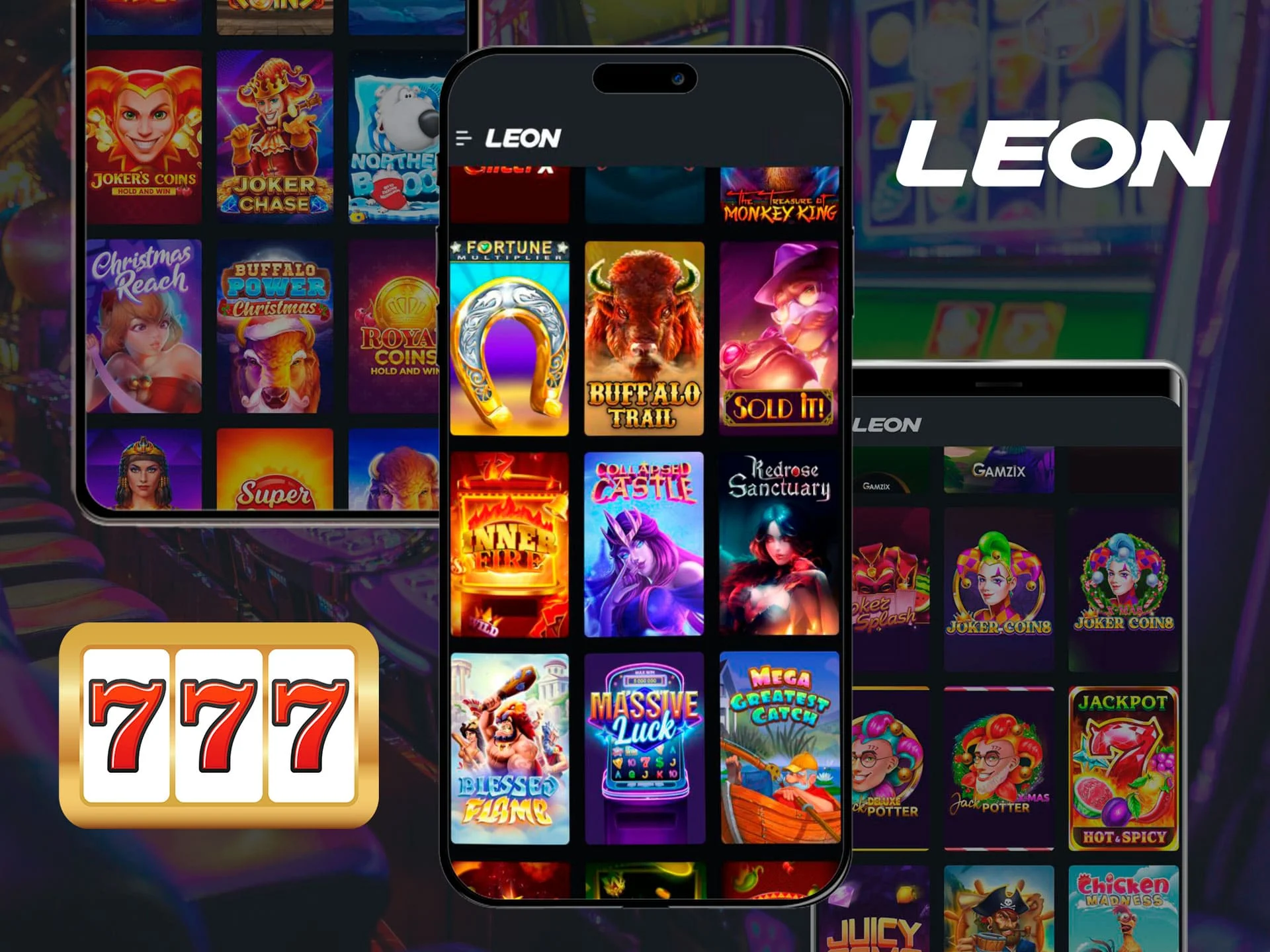 Play casino in the LeonBet app: fund your account, choose a game and collect your winnings.