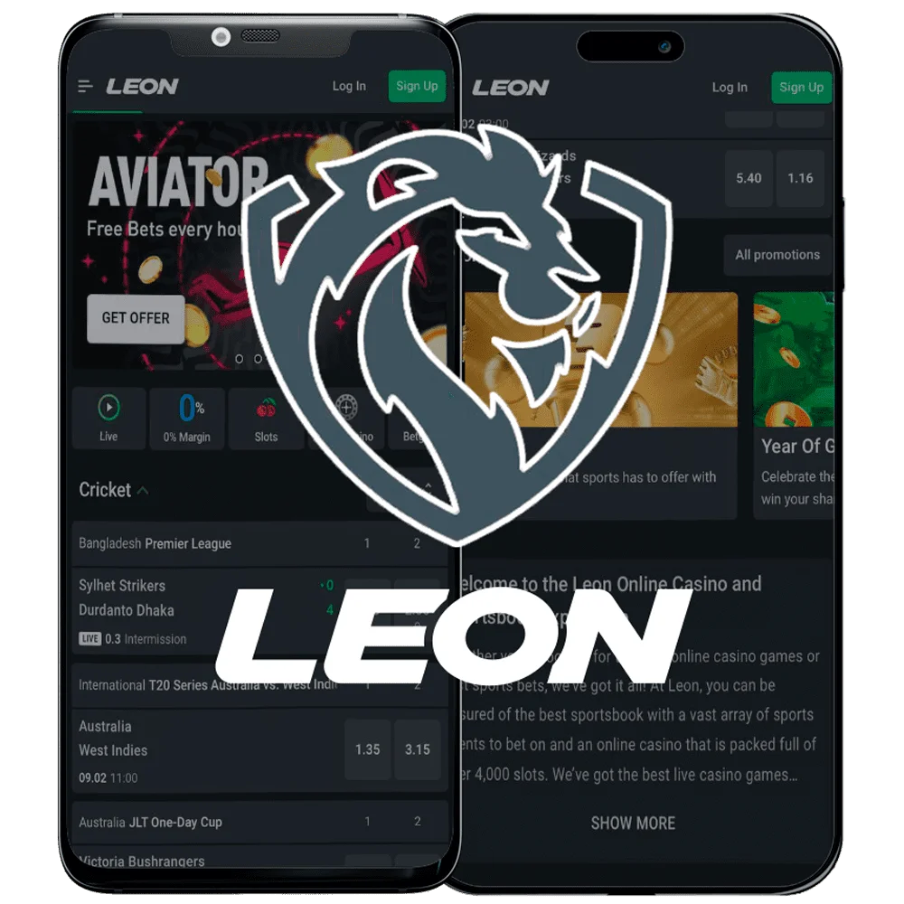 Install the LeonBet mobile app on your phone to have quick access to your favorite games.