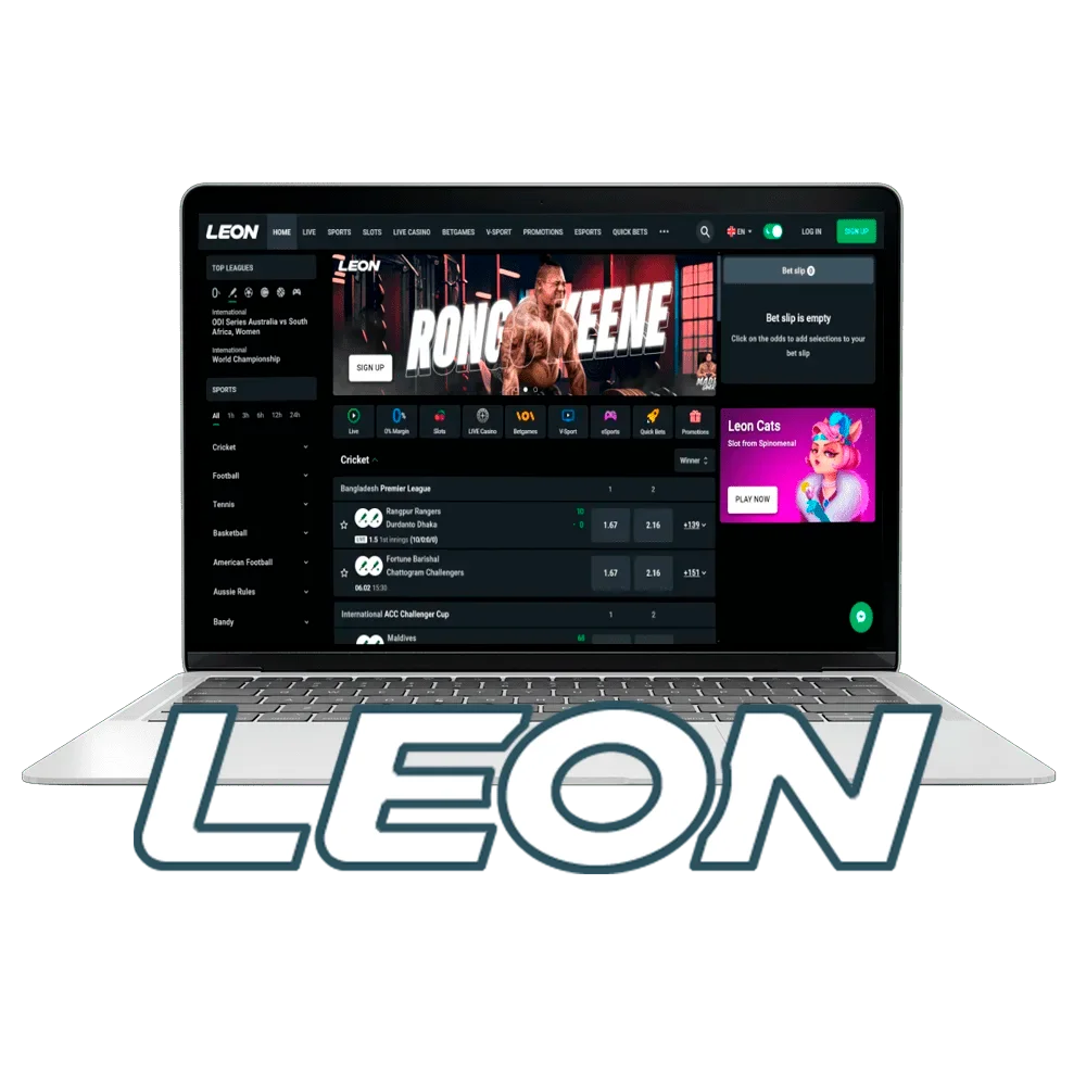 Join LeonBet, get your welcome bonus and start betting.