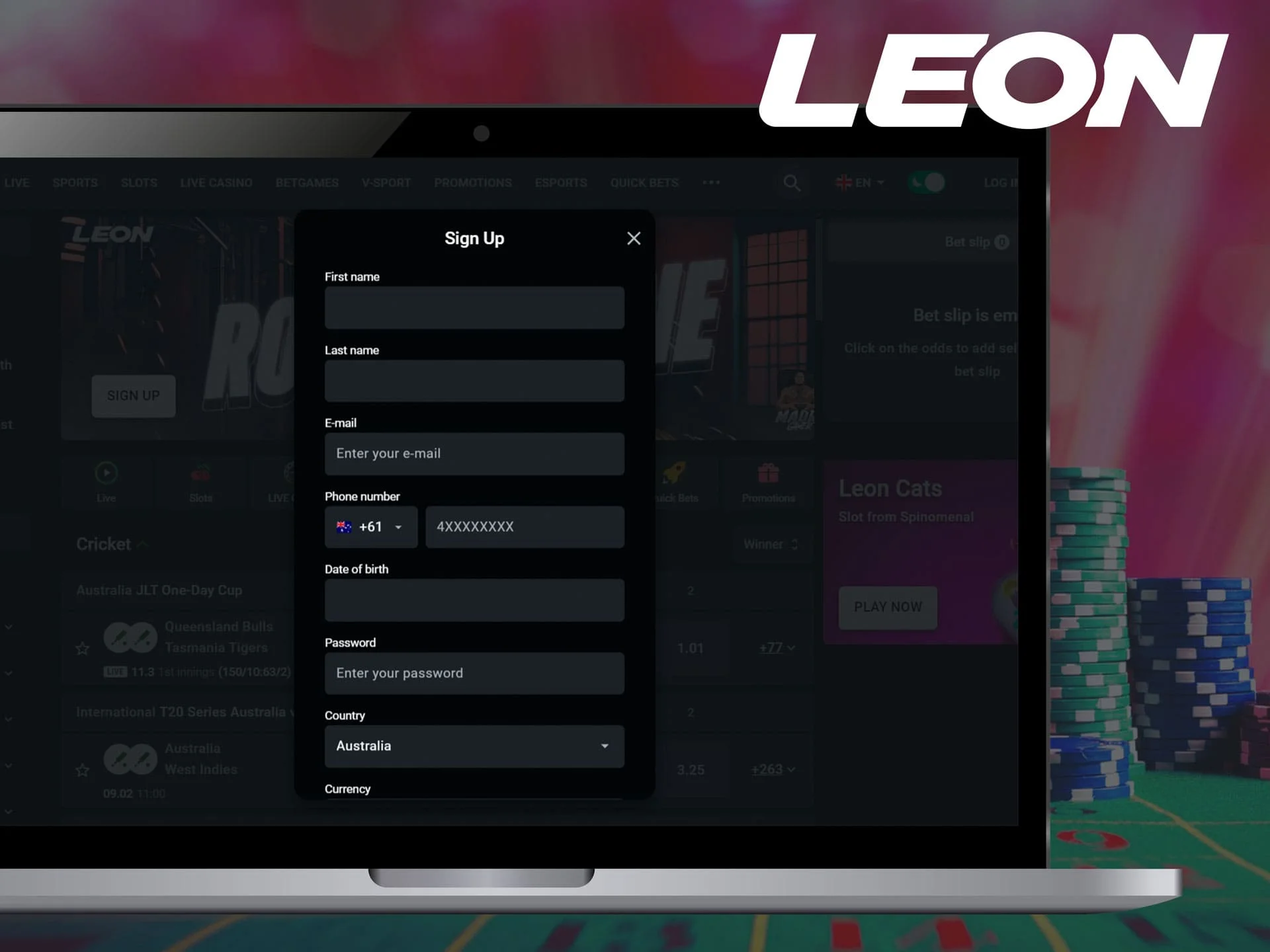 Sign up at LeonBet to open the doors to the world of casino.