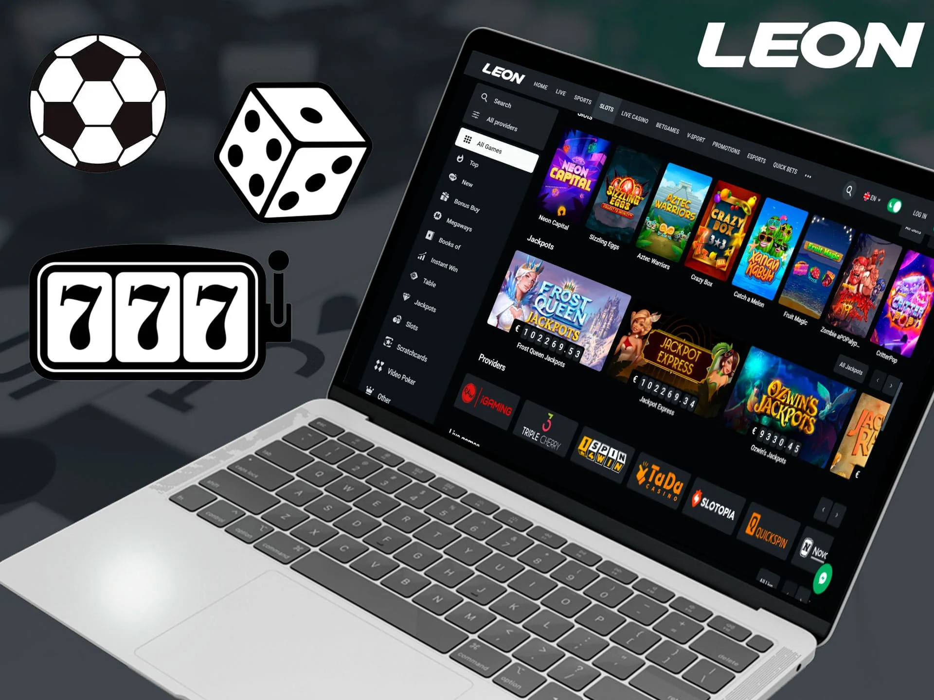 LeonBet offers a wide selection of games, big winnings, bonuses and favorable odds for betting.