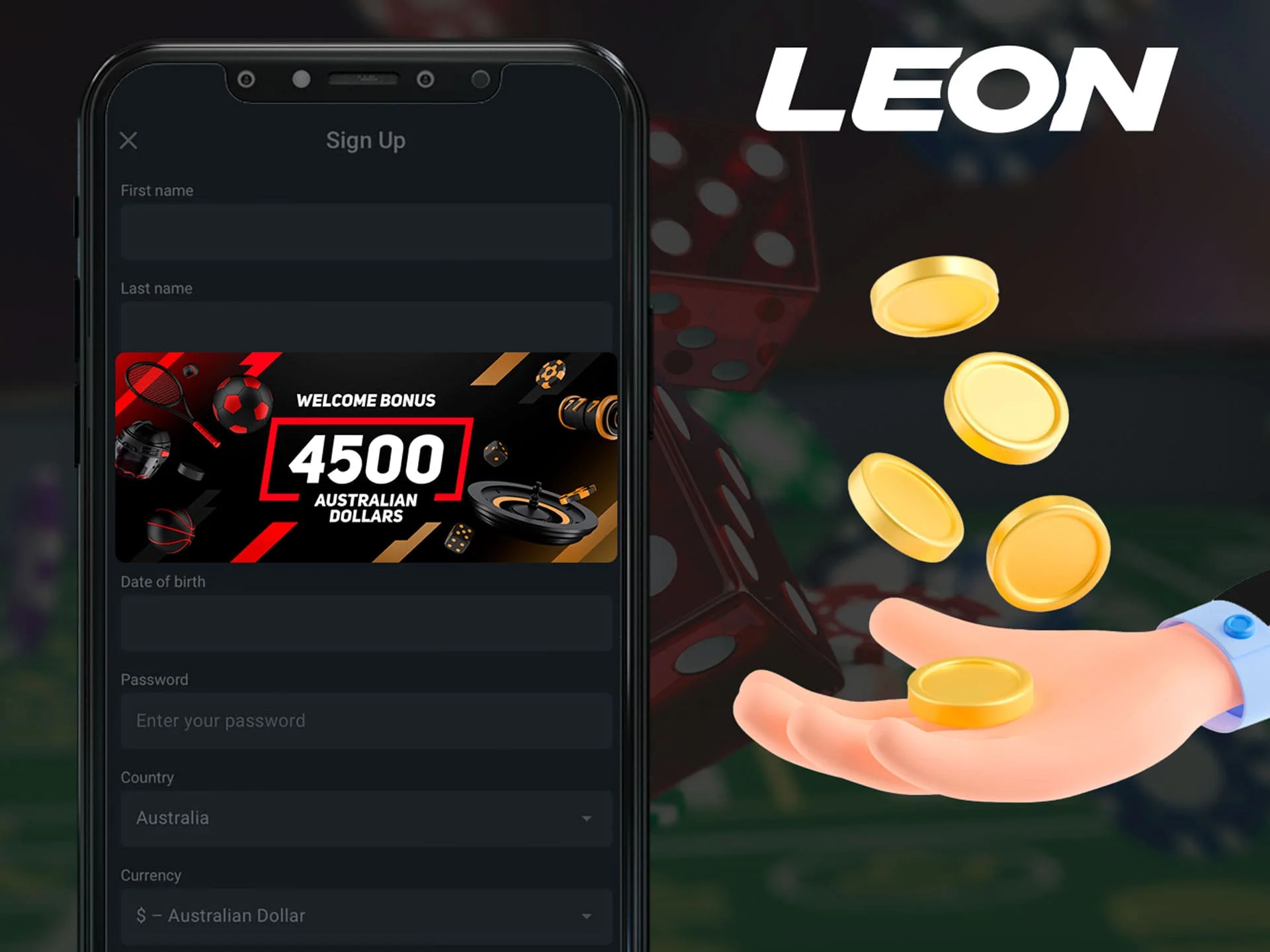 Start your way at LeonBet: register, make a deposit and get bonuses of up to 150%.