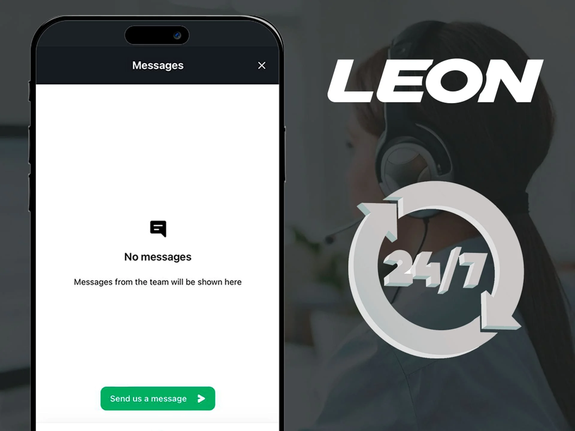 Solving your problems via live chat with the LeonBet team.