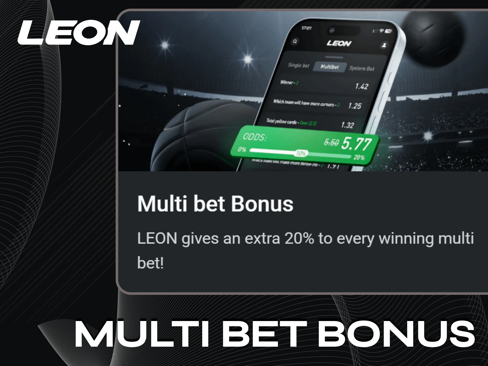 Get a multi-bonus for betting on AFL on Leonbet.