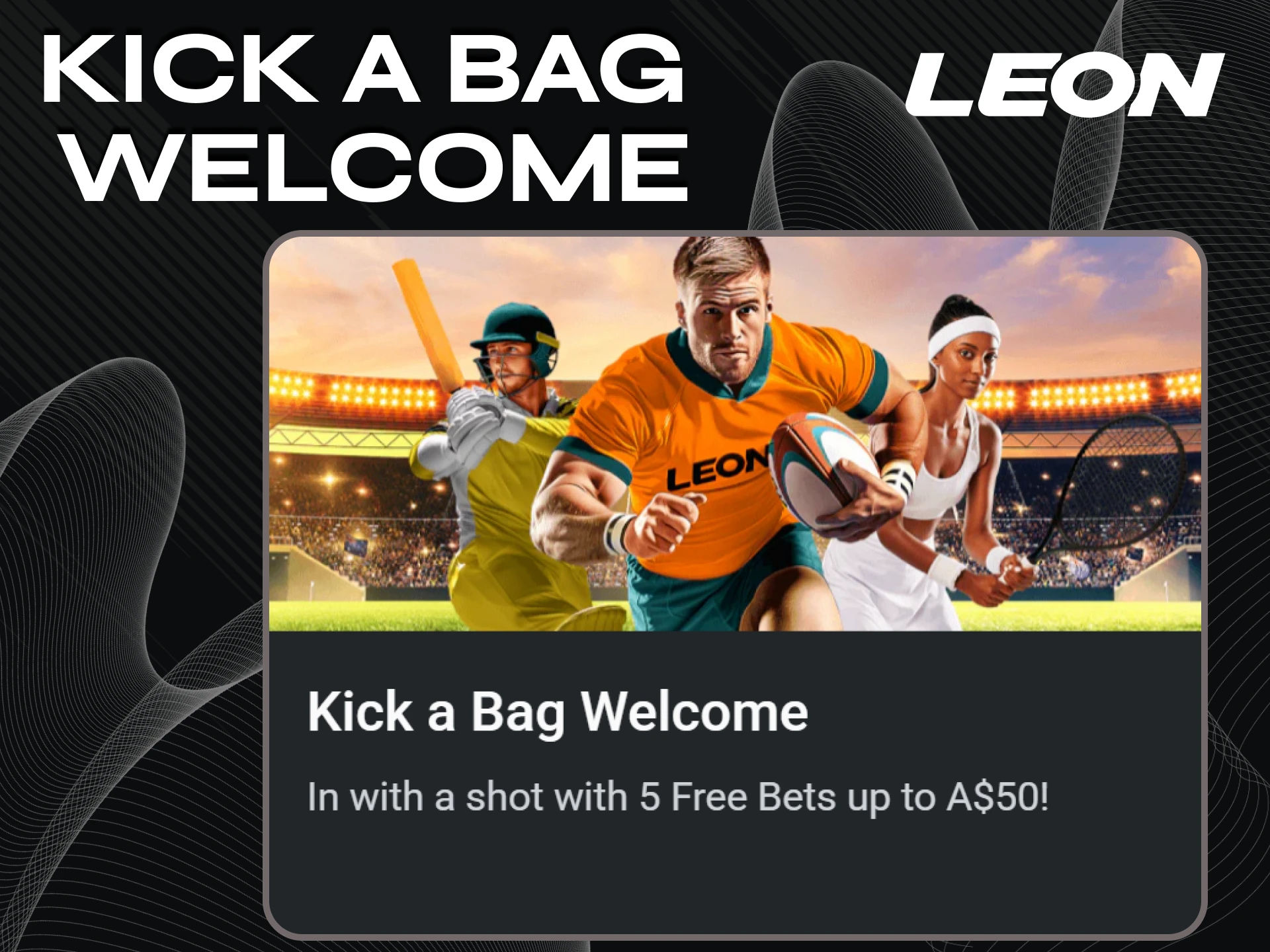 Get your welcome bonus for AFL bets at Leonbet.