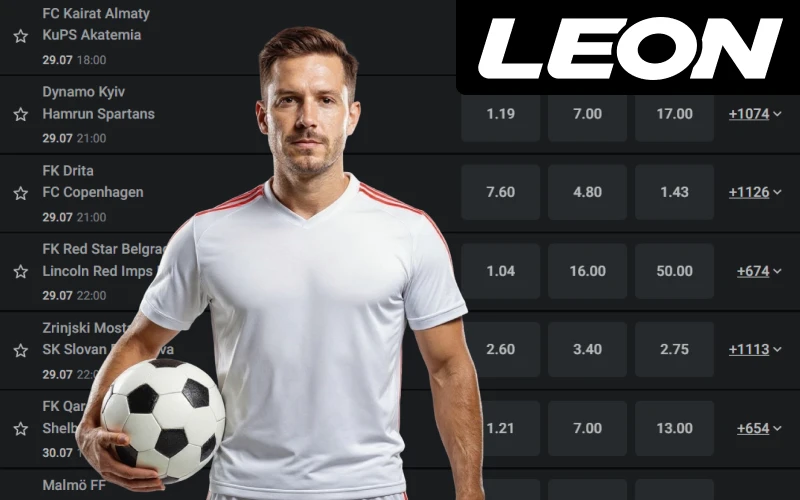 On LeonBet you can place bets on football matches enjoy pre-match and live betting and follow the action.