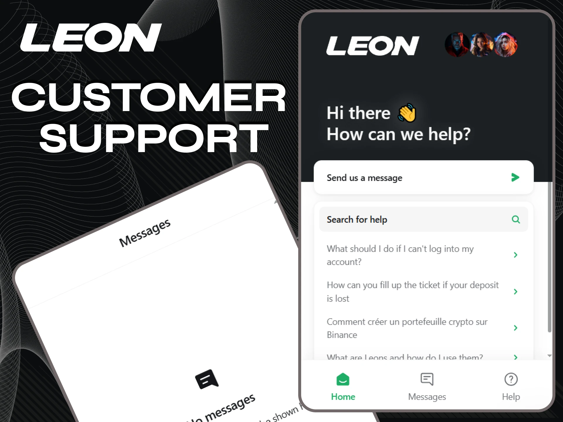 There is a chat with support on the Leonbet website.