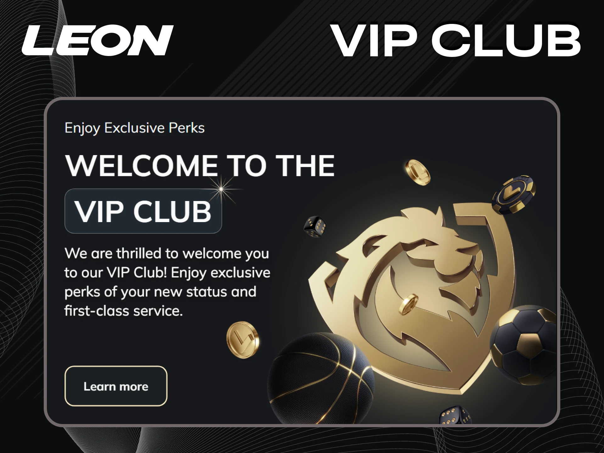 Join the VIP club of the Leonbet website.